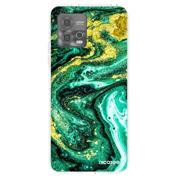 Picasee silikonski prozorni ovitek za Motorola Moto G72 - Green Gold