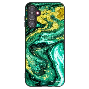 Picasee silikonski črni ovitek za Samsung Galaxy A14 4G A145R - Green Gold