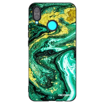 Picasee silikonski črni ovitek za Huawei Nova 3 - Green Gold
