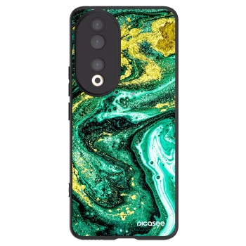 Picasee silikonski črni ovitek za Honor 90 5G - Green Gold