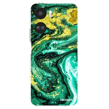 Picasee silikonski prozorni ovitek za Honor 90 Lite 5G - Green Gold