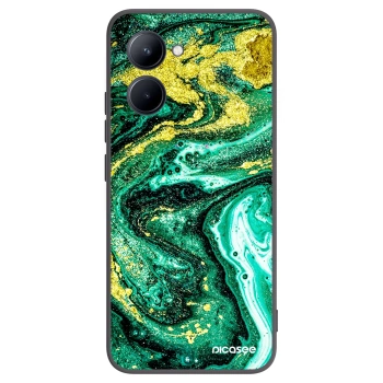 Picasee silikonski črni ovitek za Realme C33 (2023) - Green Gold