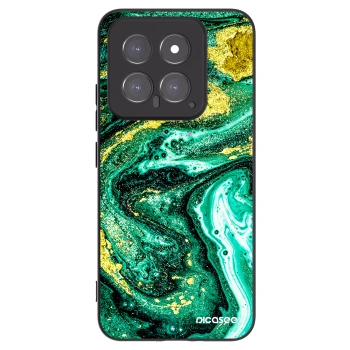 Picasee silikonski črni ovitek za Xiaomi 14 - Green Gold
