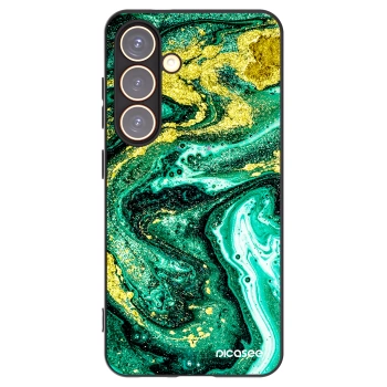 Picasee silikonski črni ovitek za Samsung Galaxy S24 S921B 5G - Green Gold