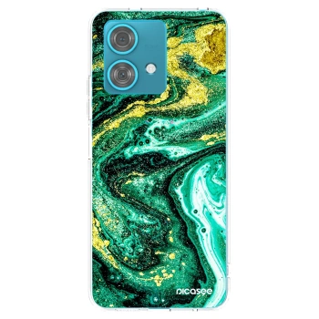 Picasee silikonski prozorni ovitek za Motorola Edge 40 Neo - Green Gold
