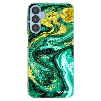 Picasee silikonski prozorni ovitek za Samsung Galaxy A15 A156B 5G - Green Gold