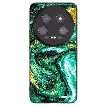 Picasee silikonski črni ovitek za Xiaomi 14 Ultra - Green Gold