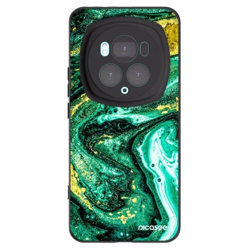 Picasee silikonski črni ovitek za Honor Magic6 Pro - Green Gold