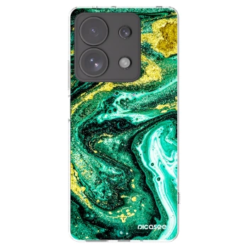 Picasee silikonski prozorni ovitek za Xiaomi Redmi Note 13 Pro 4G - Green Gold