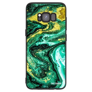 Picasee silikonski črni ovitek za Samsung Galaxy S8 G950F - Green Gold