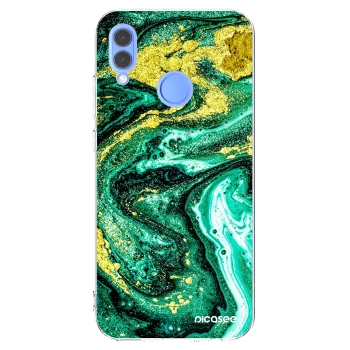 Picasee silikonski prozorni ovitek za Honor 10 Lite - Green Gold
