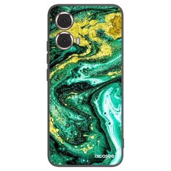Picasee silikonski črni ovitek za Motorola Moto G85 - Green Gold