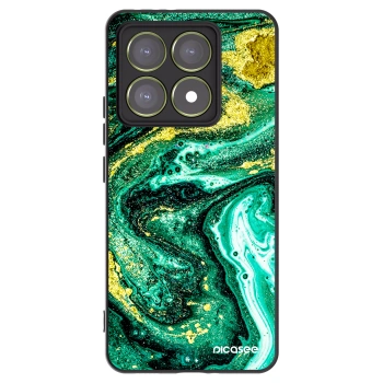 Picasee silikonski črni ovitek za Xiaomi 14T - Green Gold