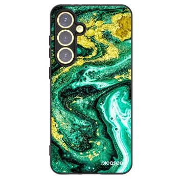 Picasee silikonski črni ovitek za Samsung Galaxy S24 FE S721B - Green Gold