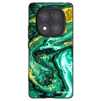 Picasee silikonski črni ovitek za Xiaomi Redmi Note 14 Pro+ 5G - Green Gold