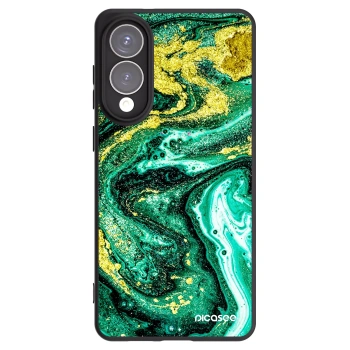 Picasee silikonski črni ovitek za Samsung Galaxy S25 Edge 5G - Green Gold