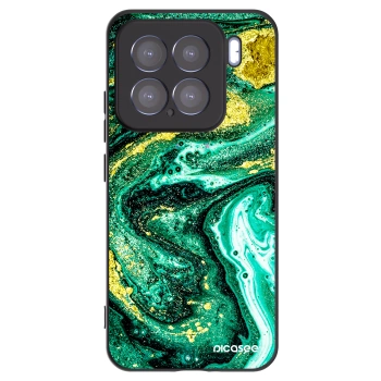 Picasee silikonski črni ovitek za Xiaomi 15 - Green Gold