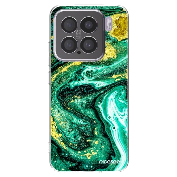 Picasee silikonski prozorni ovitek za Xiaomi 15 - Green Gold