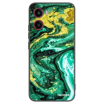 Picasee silikonski črni ovitek za Motorola Moto G05 - Green Gold