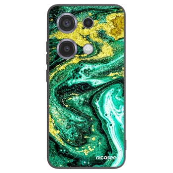 Picasee silikonski črni ovitek za Xiaomi Redmi Note 14S - Green Gold