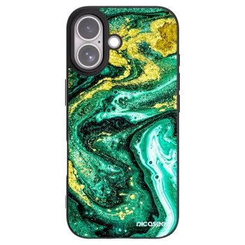 Picasee silikonski črni ovitek za Apple iPhone 17 - Green Gold