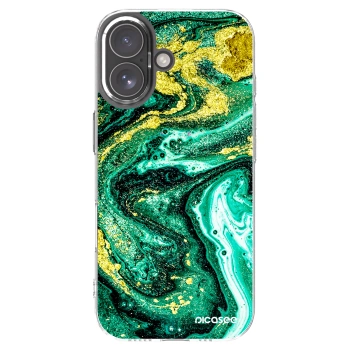Picasee silikonski prozorni ovitek za Apple iPhone 17 - Green Gold