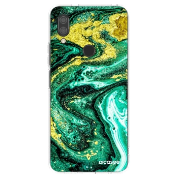 Picasee silikonski prozorni ovitek za Xiaomi Redmi 7 - Green Gold