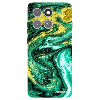 Picasee silikonski črni ovitek za Motorola Edge 60 Pro - Green Gold