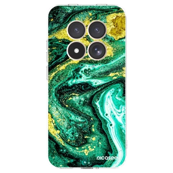 Picasee silikonski prozorni ovitek za Xiaomi Redmi Note 15 Pro 4G - Green Gold