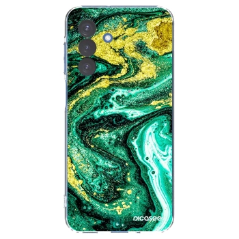 Picasee silikonski prozorni ovitek za Samsung Galaxy A17 5G - Green Gold