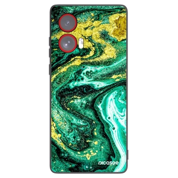Picasee silikonski črni ovitek za Motorola Edge 50 Fusion - Green Gold
