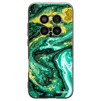 Picasee silikonski črni ovitek za Honor Magic8 Pro 5G - Green Gold