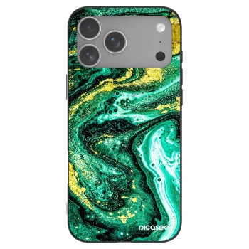 Picasee silikonski črni ovitek za Apple iPhone 18 Pro Max - Green Gold
