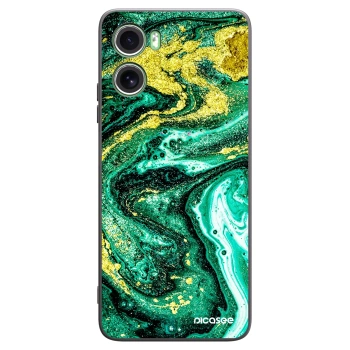 Picasee silikonski črni ovitek za Motorola Moto G06 - Green Gold