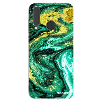 Picasee silikonski prozorni ovitek za Honor 20 Lite - Green Gold