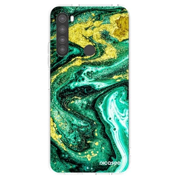 Picasee silikonski prozorni ovitek za Xiaomi Redmi Note 8 - Green Gold