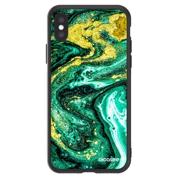Picasee ULTIMATE CASE za Apple iPhone X/XS - Green Gold