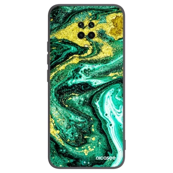 Picasee silikonski črni ovitek za Xiaomi Redmi Note 9 Pro - Green Gold
