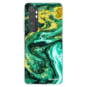 Picasee silikonski prozorni ovitek za Xiaomi Mi Note 10 Lite - Green Gold