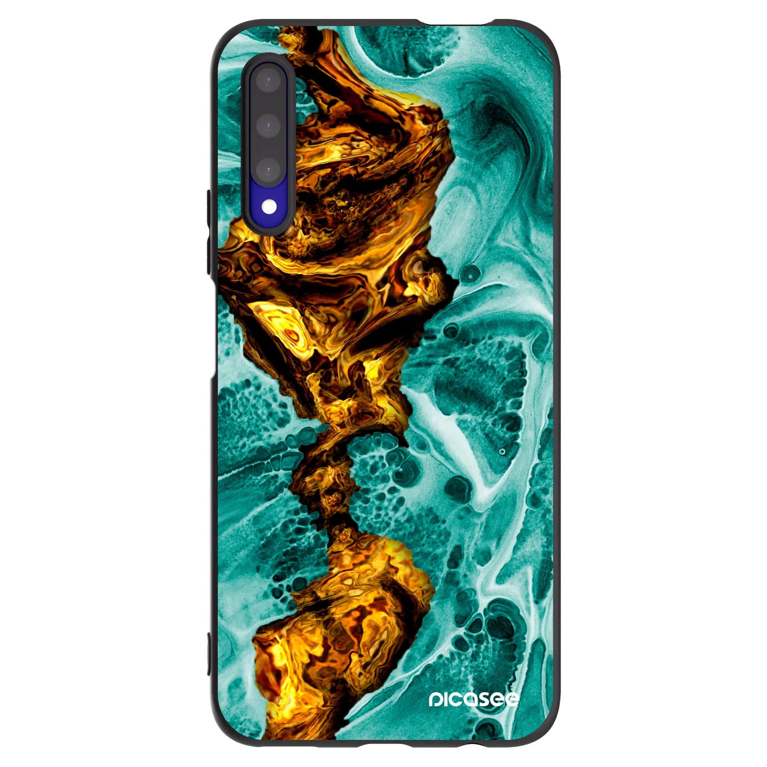 Picasee silikonski črni ovitek za Honor 9X Pro - Goldsky