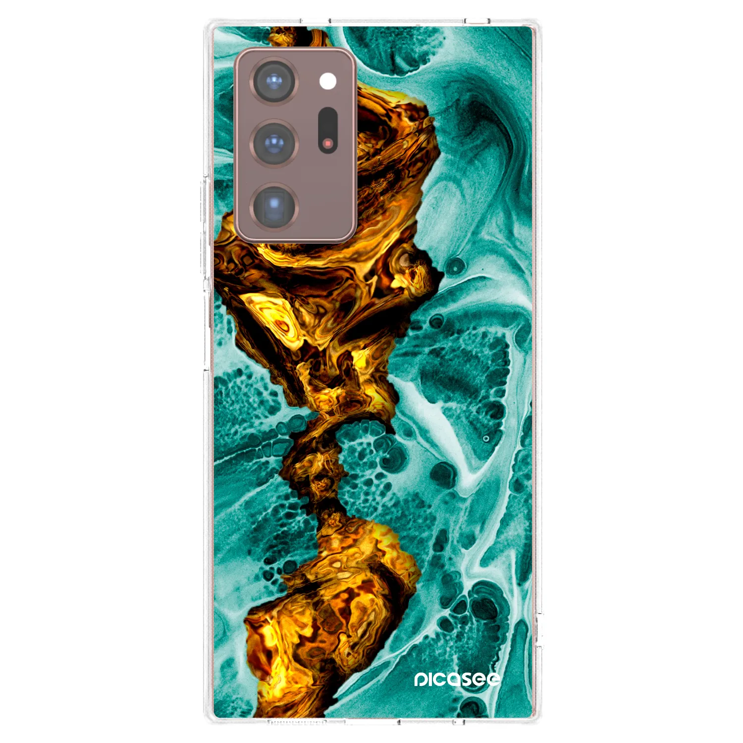 Picasee silikonski prozorni ovitek za Samsung Galaxy Note 20 Ultra - Goldsky