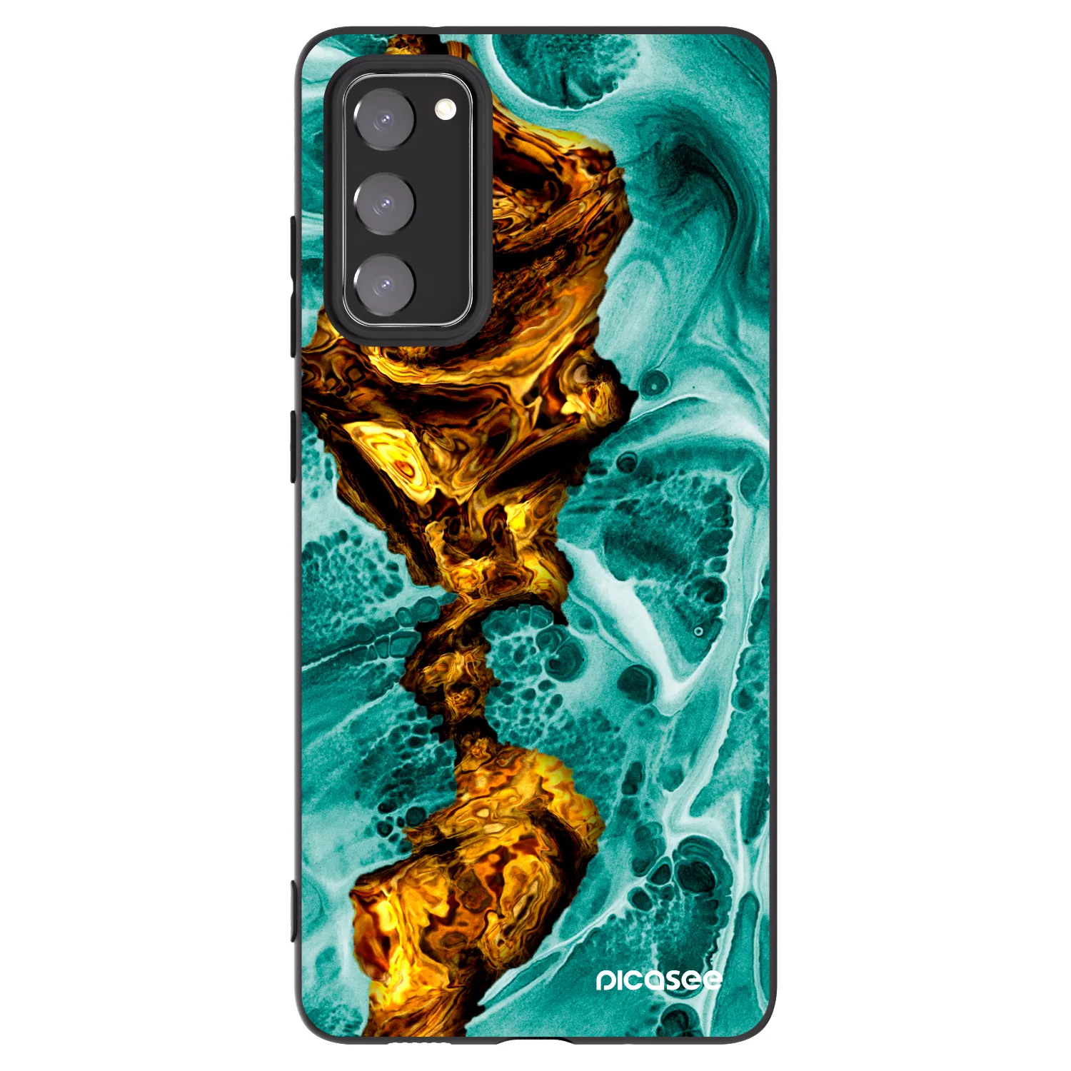 Picasee silikonski črni ovitek za Samsung Galaxy S20 FE - Goldsky