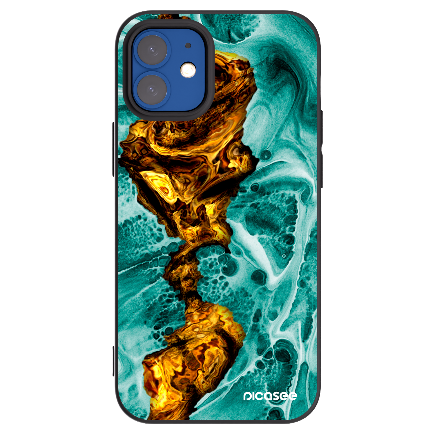 Picasee silikonski črni ovitek za Apple iPhone 12 mini - Goldsky