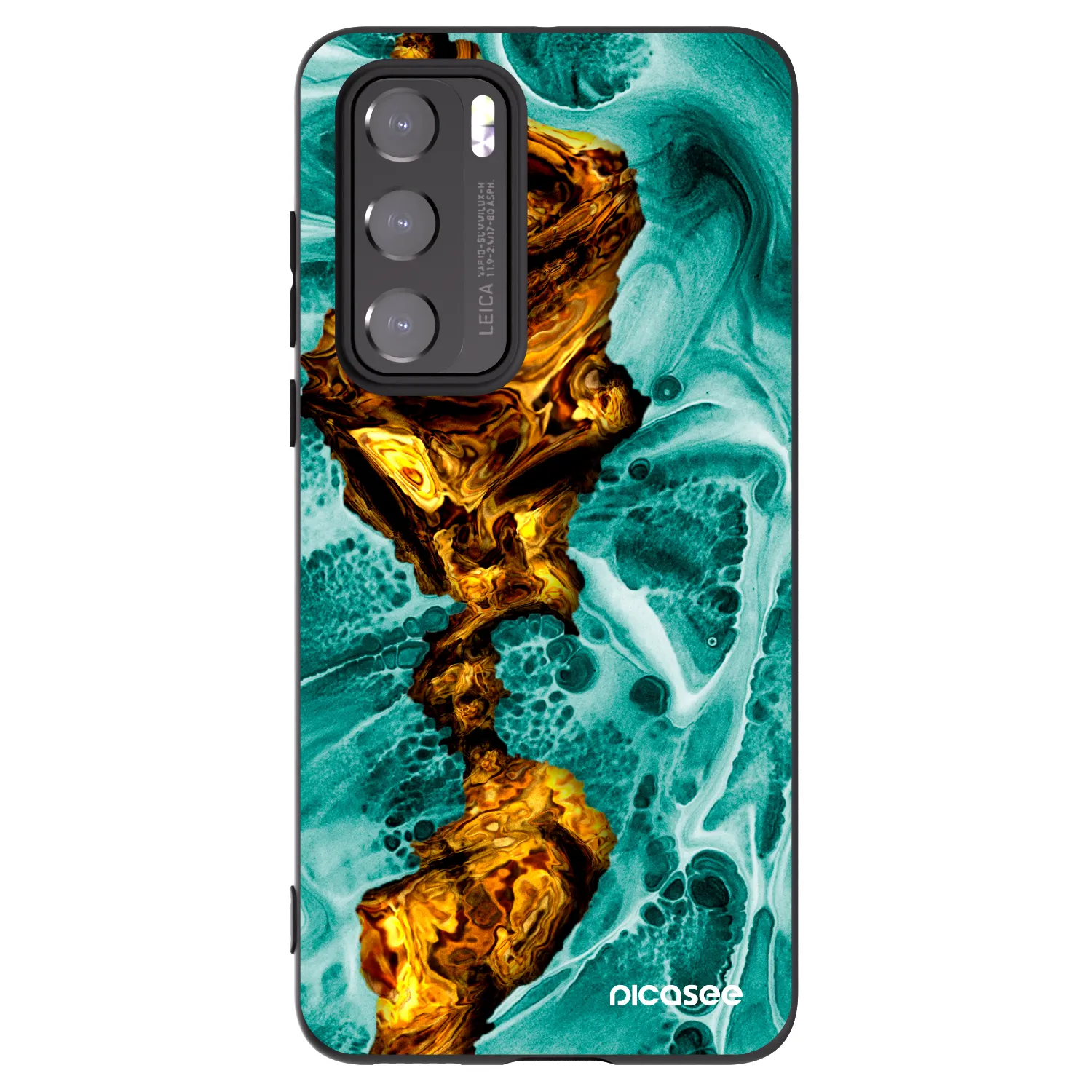 Picasee silikonski črni ovitek za Huawei P40 - Goldsky