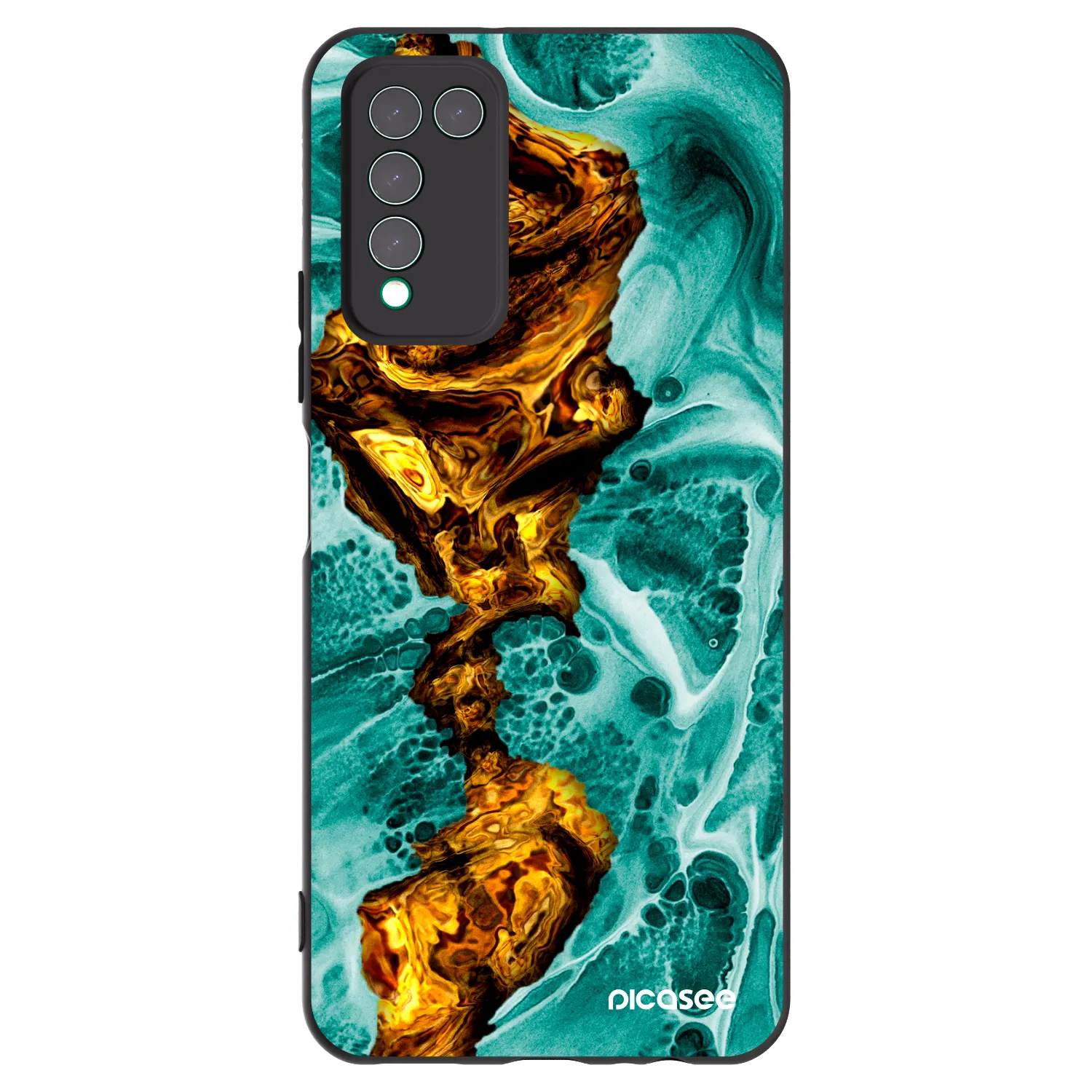 Picasee silikonski črni ovitek za Honor 10X Lite - Goldsky