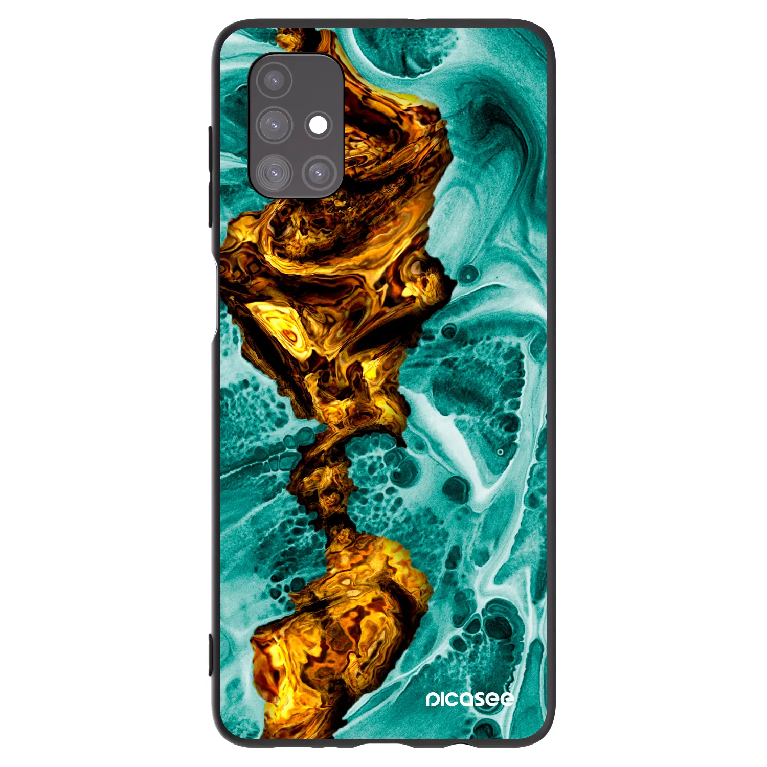 Picasee silikonski črni ovitek za Samsung Galaxy M51 M515F - Goldsky