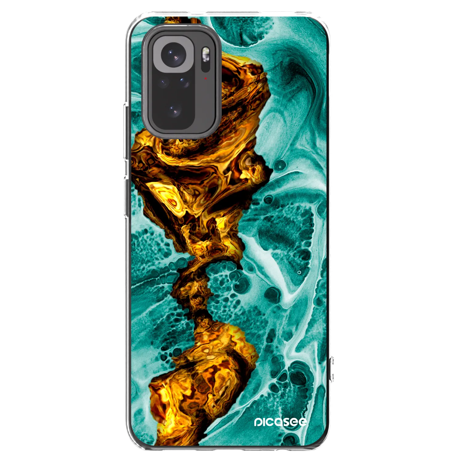 Picasee silikonski prozorni ovitek za Xiaomi Redmi Note 10 - Goldsky