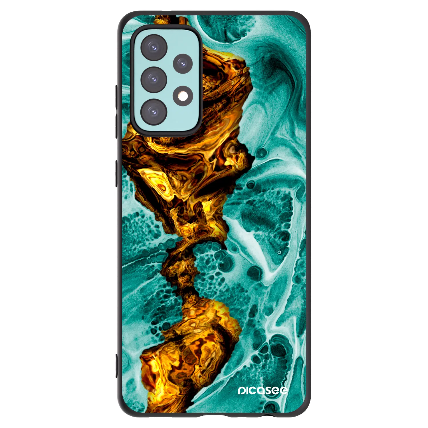 Picasee silikonski črni ovitek za Samsung Galaxy A72 A725F - Goldsky