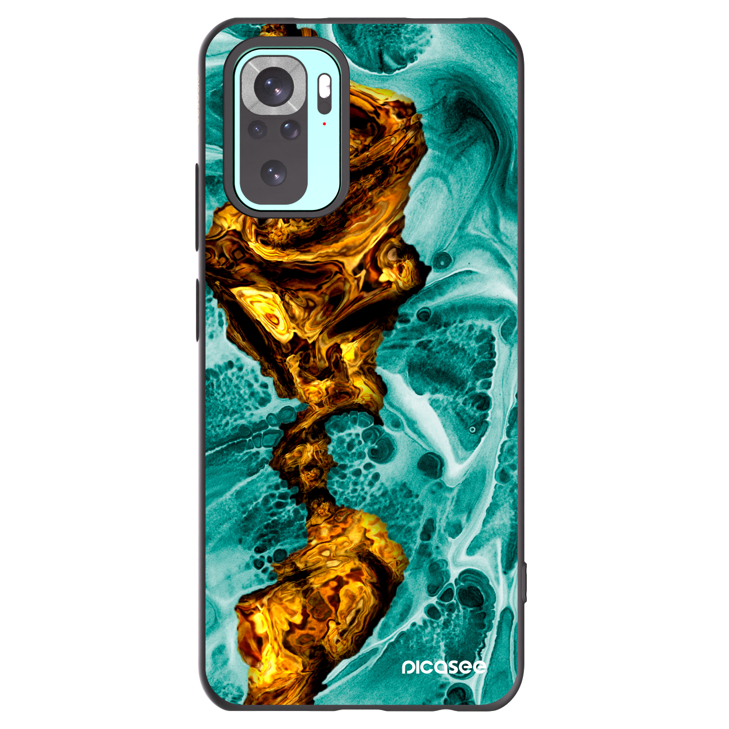 Picasee silikonski črni ovitek za Xiaomi Redmi Note 10 Pro - Goldsky
