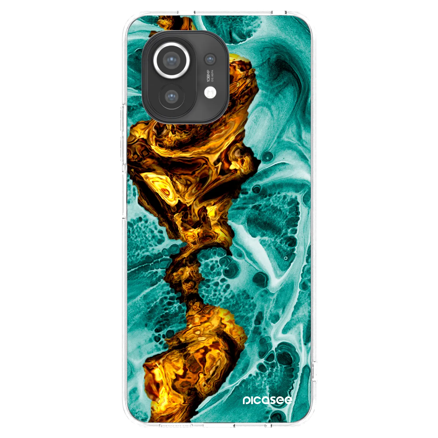 Picasee silikonski prozorni ovitek za Xiaomi Mi 11 - Goldsky